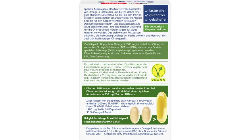 Doppelherz Omega-3 1000 vegan