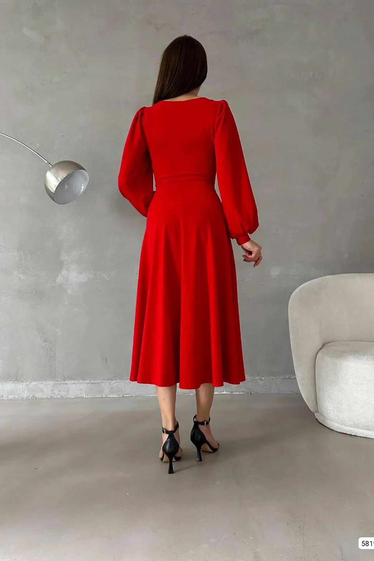 Deafox  Kleid - Rot - A-Linie