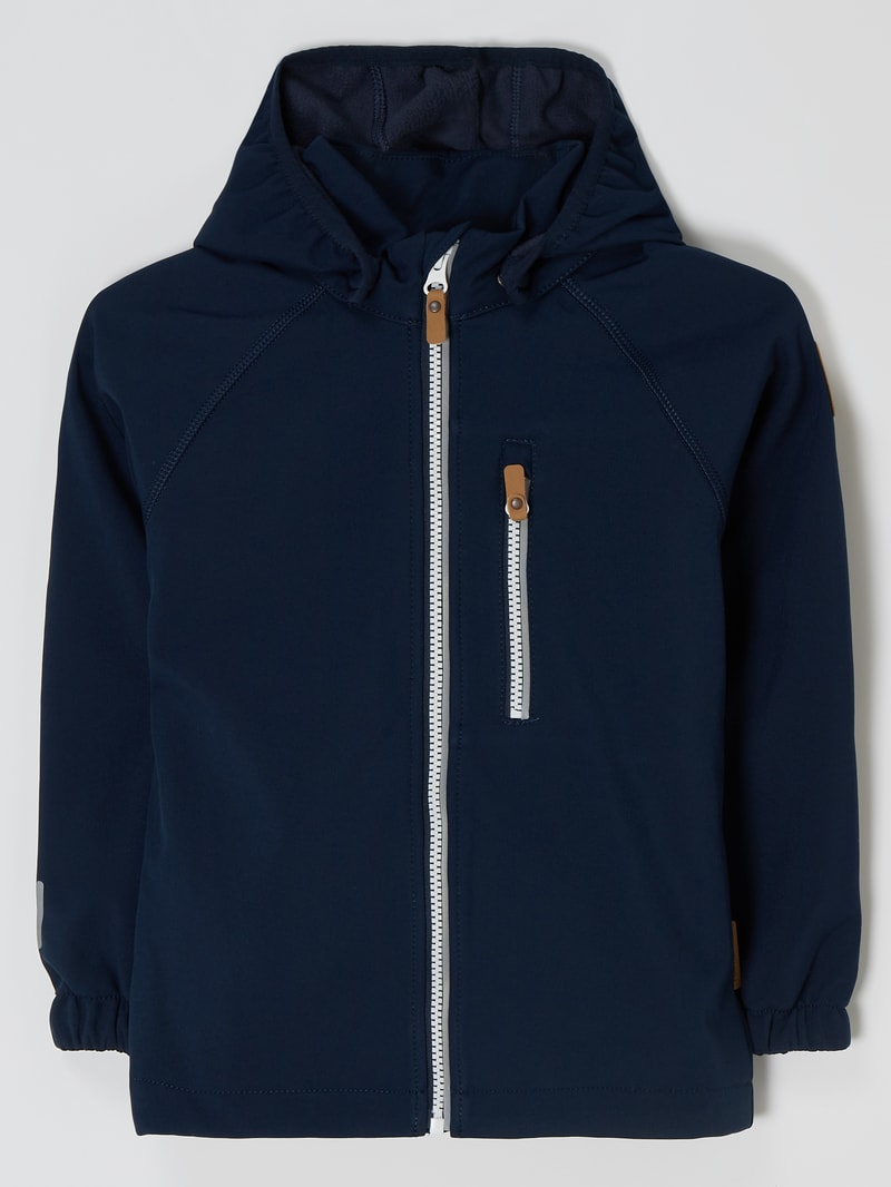 Softshell-Jacke mit abnehmbarer Kapuze Modell 'Vantti' - wasserabweisend in marineblau