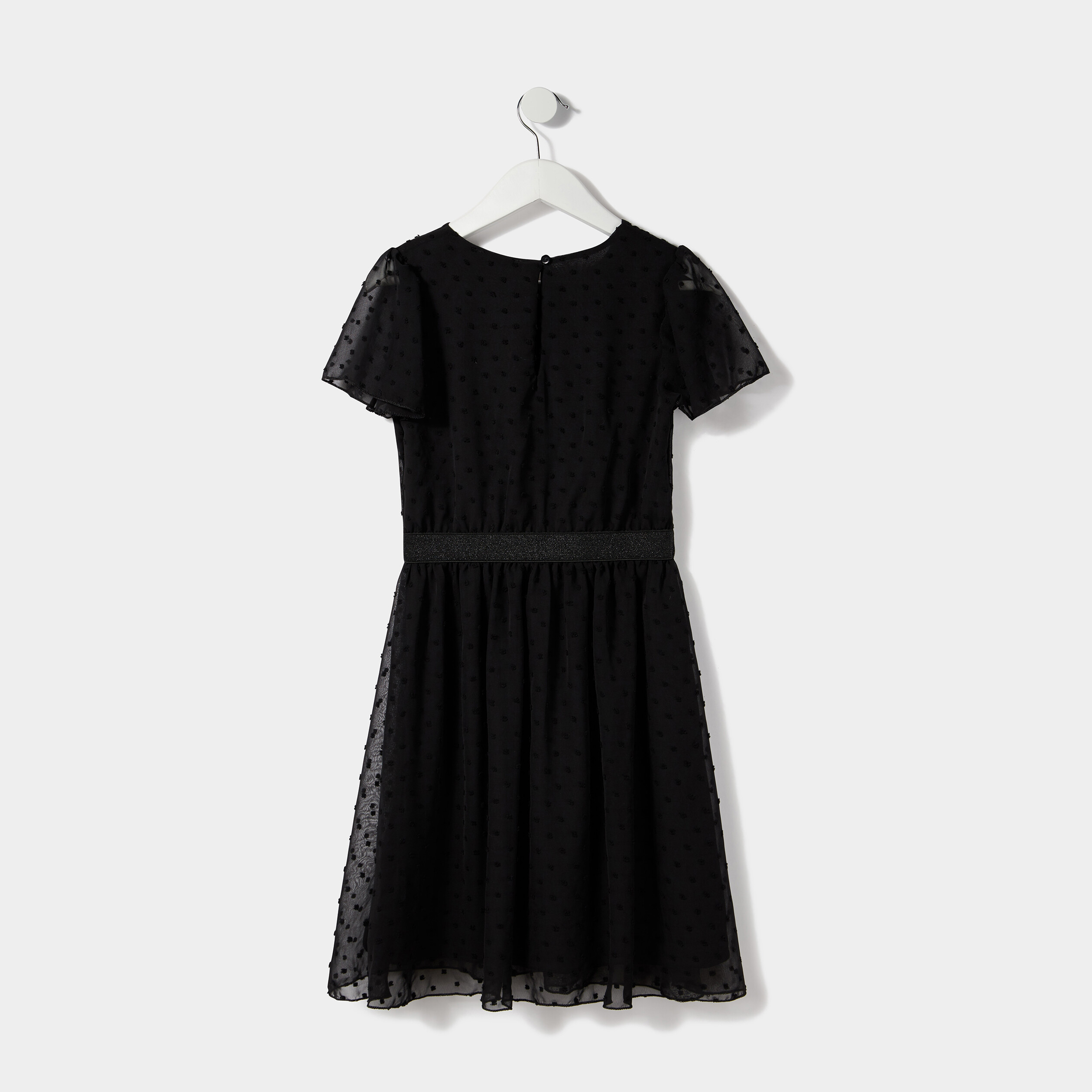 Robe de soirée évasée plumetis Liberto noir fille | La Halle