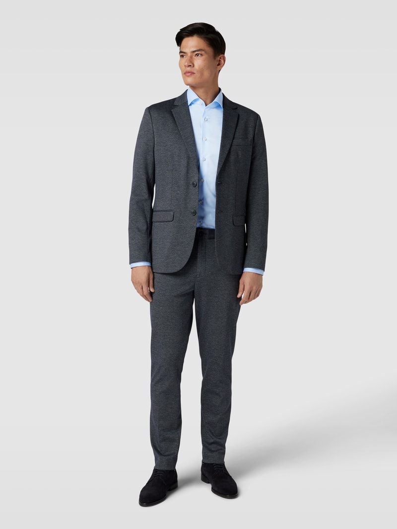 Slim Fit Business-Hemd mit Haifischkragen in bleu