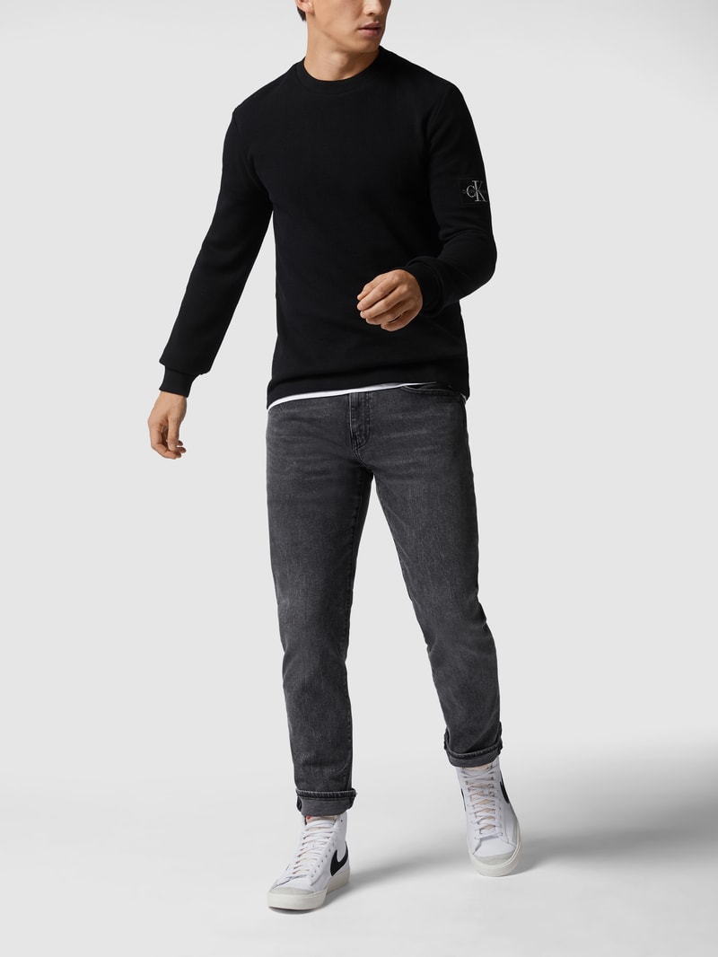 Pullover aus Baumwolle in black