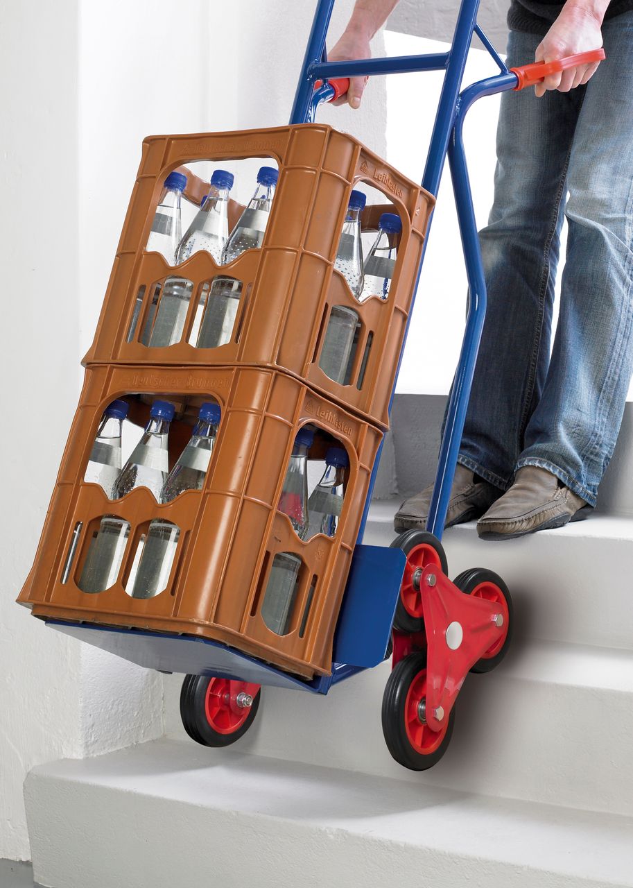Profi-Bau-Technik ProBauTec Stapelkarre Treppensteiger Sternrad 2x3, Tragkraft 150 kg-