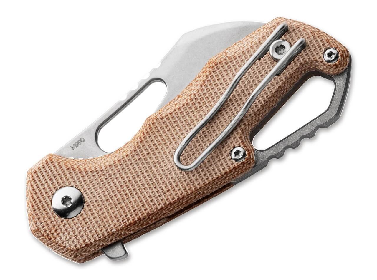 Isonzo M390 Hawkbill Micarta Natural