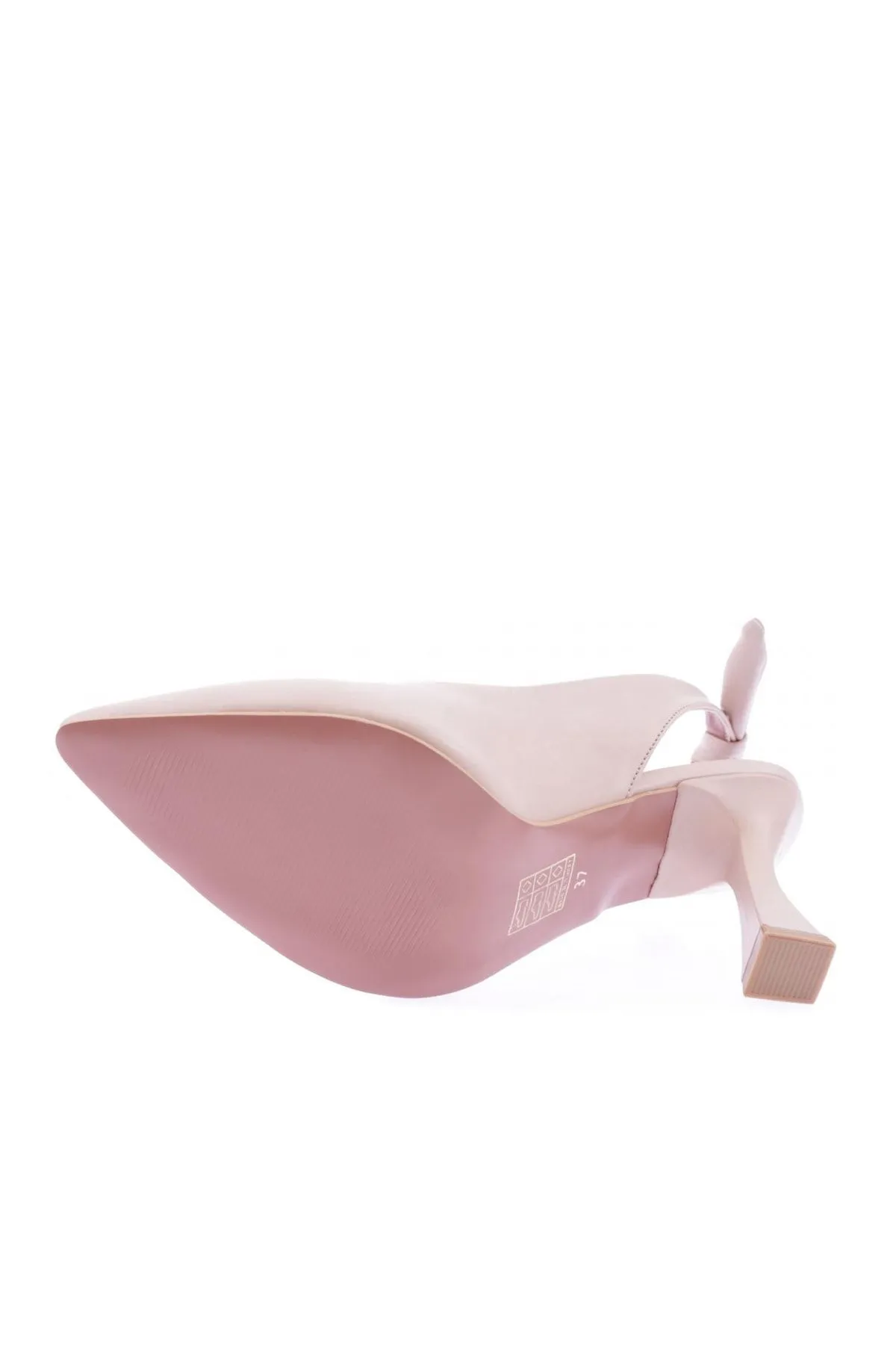 DGN  701-22y Damenschuhe mit Absatz - spitze Spitze, niedriger Schnitt, Knöchelriemen, Hautfarbe