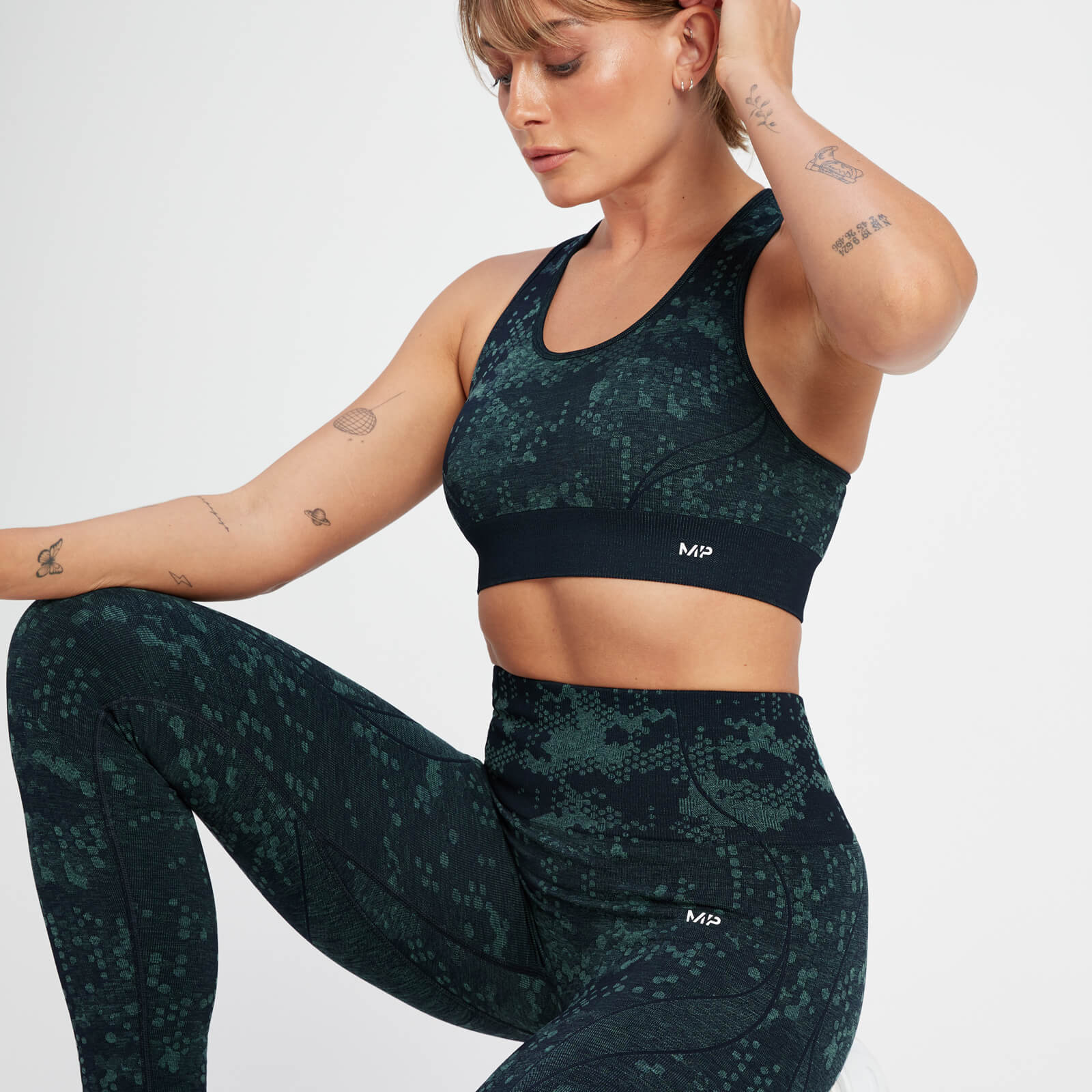 Legging à motif sans coutures MP Adapt pour femmes – Bleu marine foncé