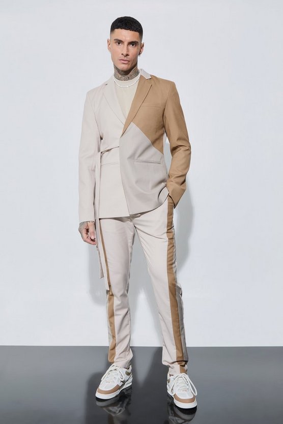 Tall Skinny Colorblock Anzughose