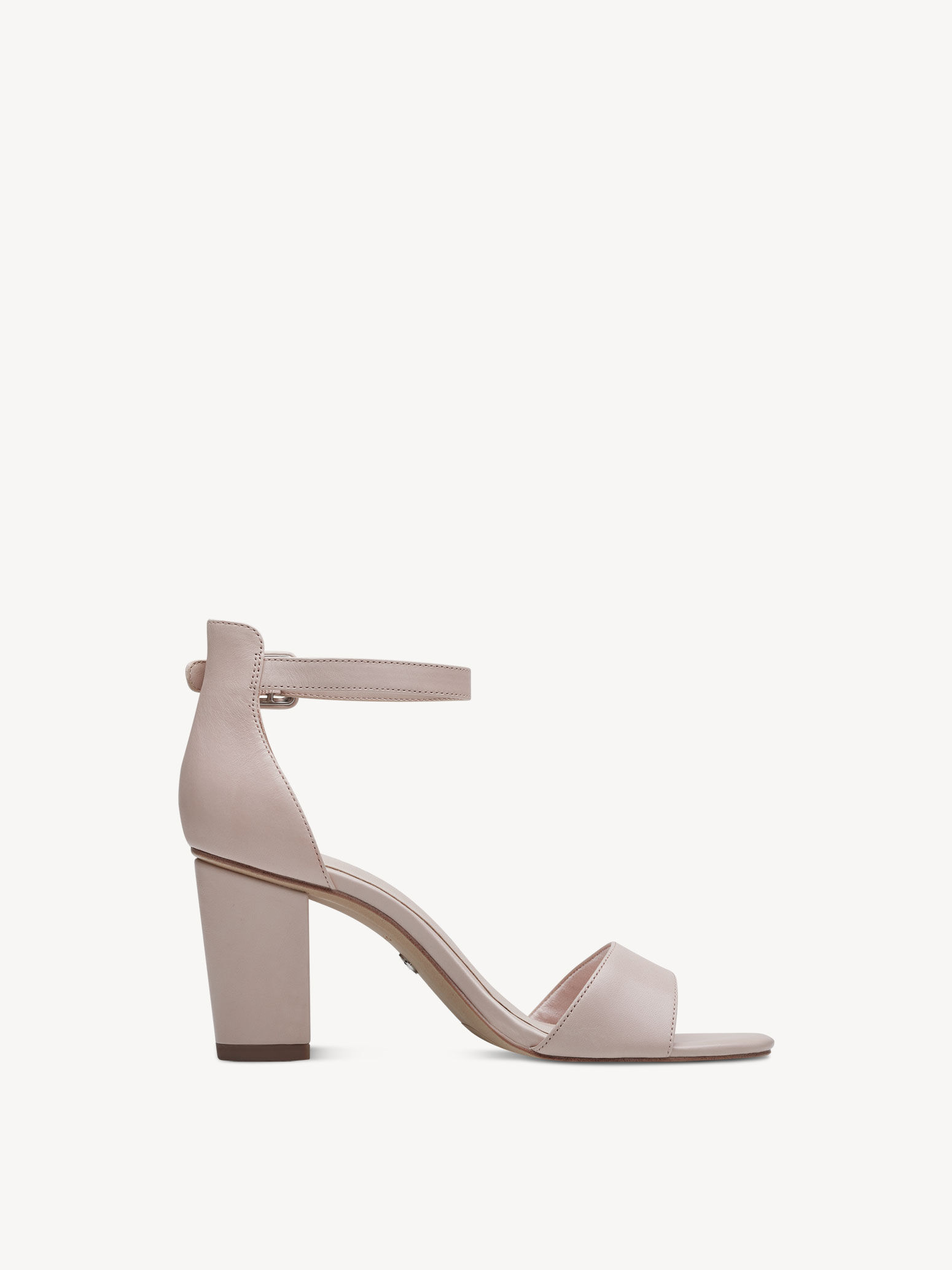 Sandale à talon en cuir - rose