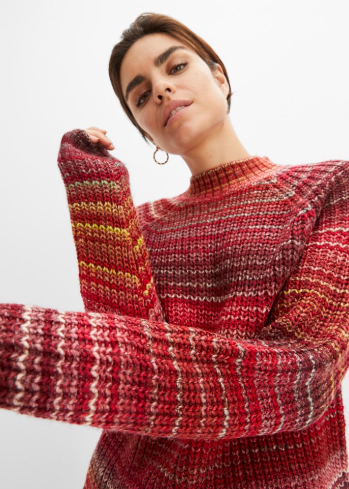 Pullover in Melange-Optik