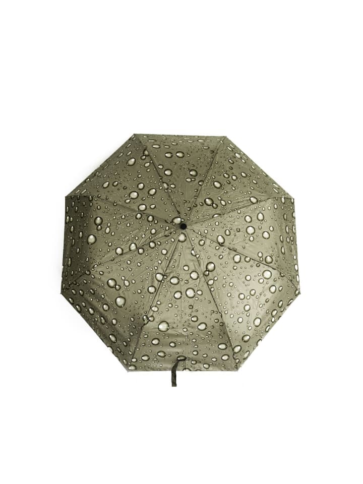 COFI 1453 Stilvoller Taschenschirm mit Schutzhülle und Regentropfendesign in Grün günstig kaufen onesize
