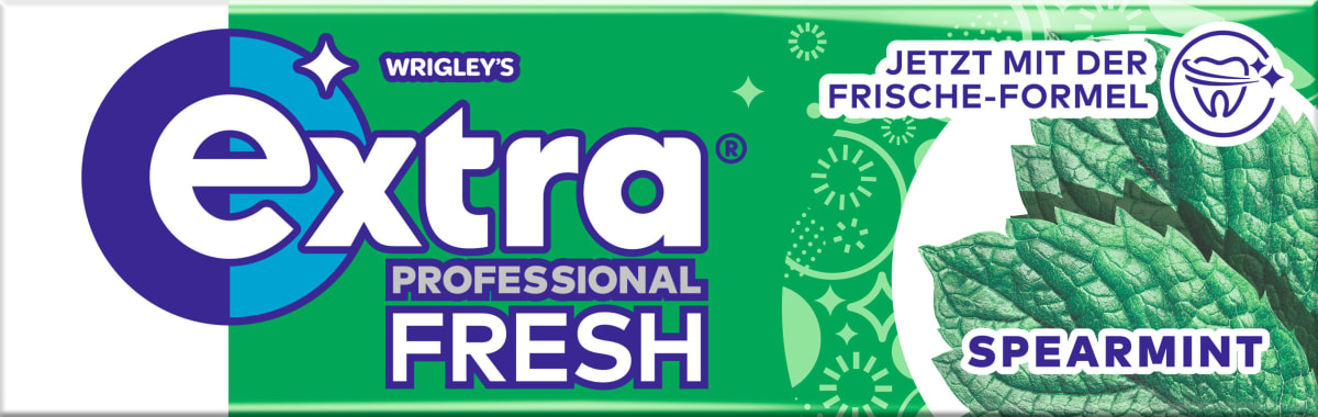 Kaugummi Extra Professional Fresh, Spearmint, zuckerfrei, 10 St
