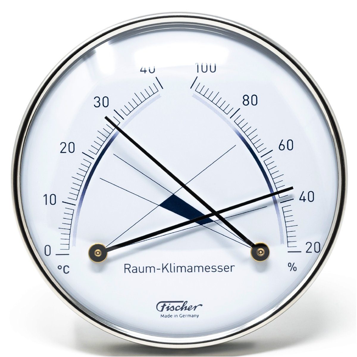 Fischer Barometer Raum-Klimamesser mit Zonen, Innen - Farbwahl Innenwetterstation