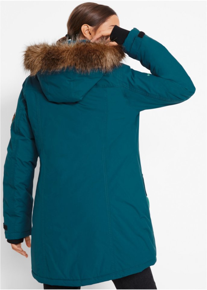 Funktions-Outdoor-Longjacke mit Kapuze