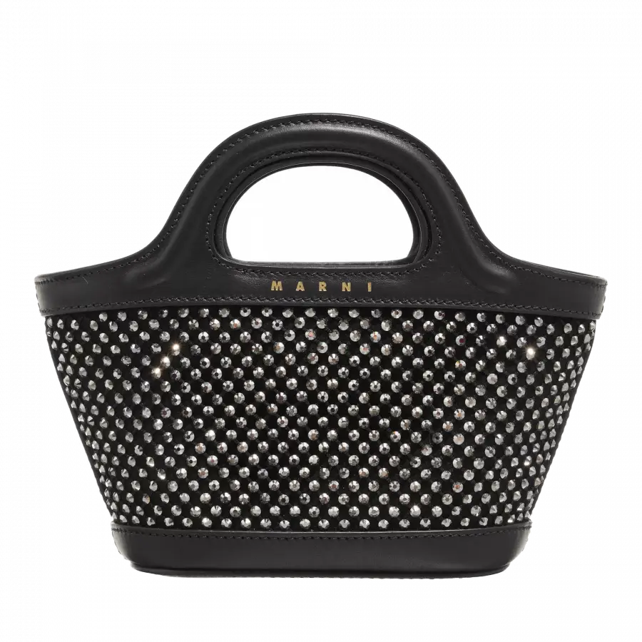 Marni - Marni Handle Bags Leder Black - schwarz