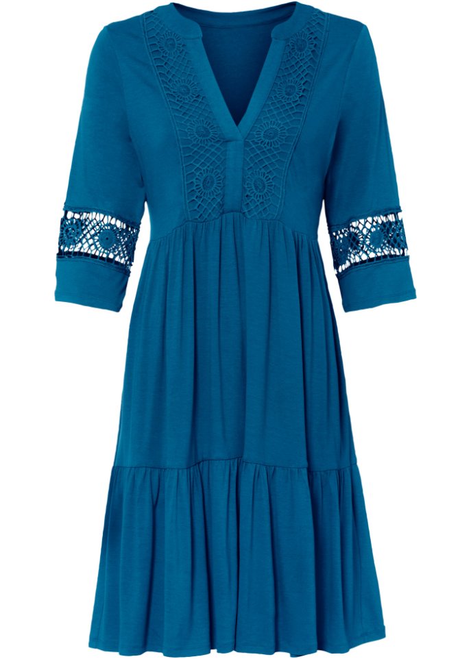 Tunika-Kleid mit Spitze