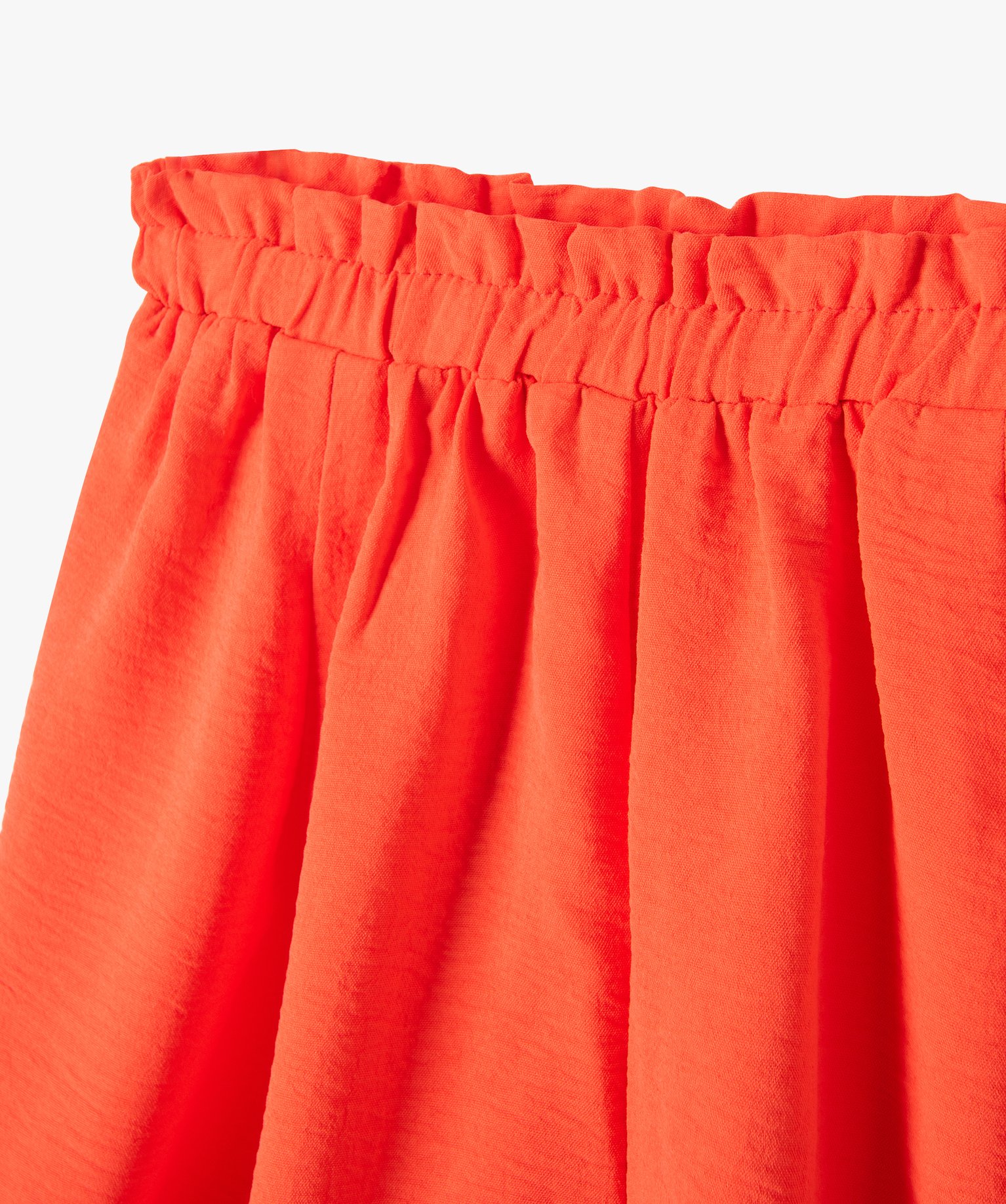 Short ample avec taille élastique fille orange | GEMO