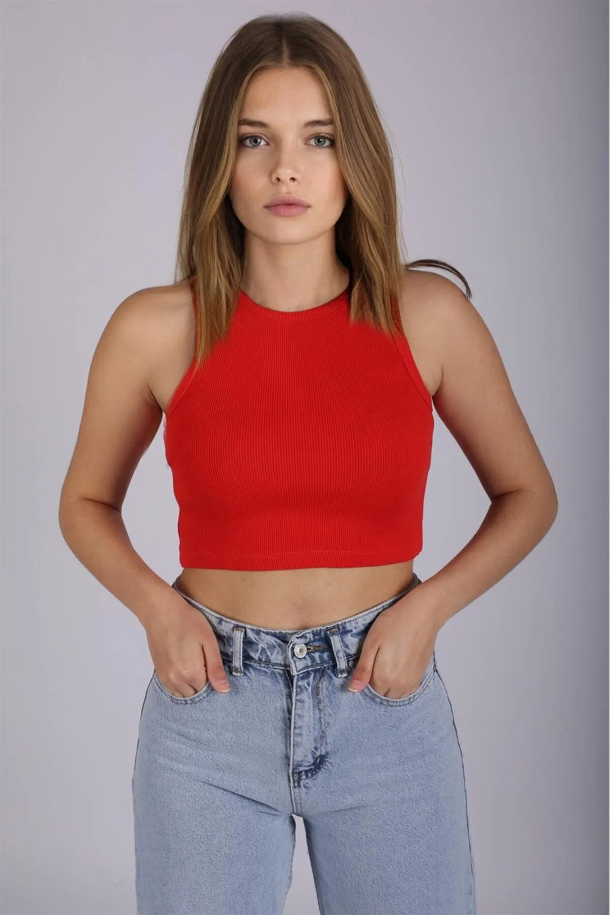 Madmext  Mad Girls Rotes Crop Top Mg1113