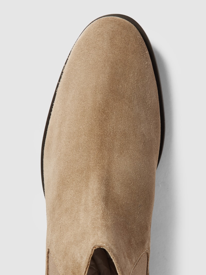 Chelsea Boots aus Leder mit Label-Details Modell 'Colby' in beige