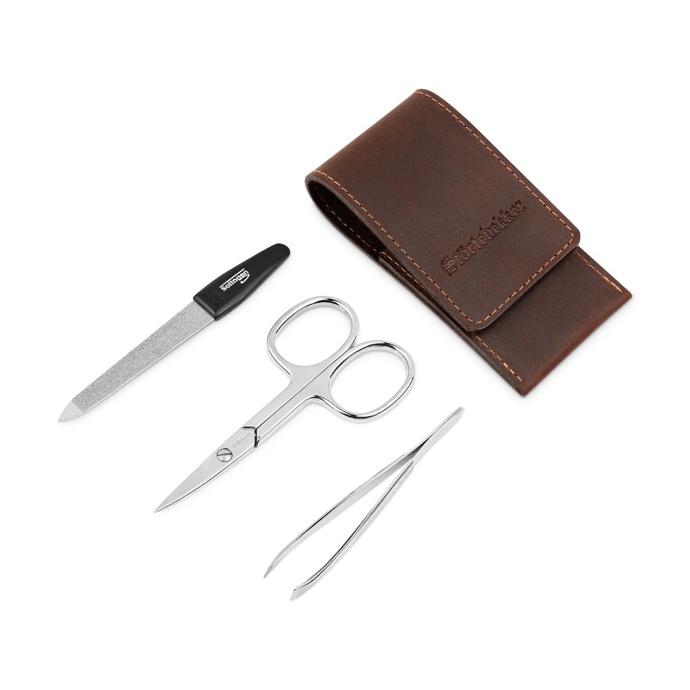 Störtebekker Nagelpflege-Set - Schere, Feile, Pinzette aus rostfreiem Edelstahl