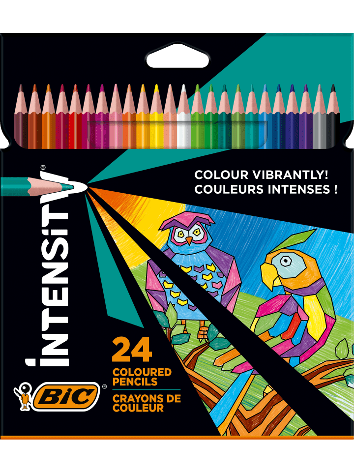 Bic Intensity Buntstifte, Malstifte zum Malen in 24 Farben, im Karton Etui, Bruchsic günstig kaufen onesize
