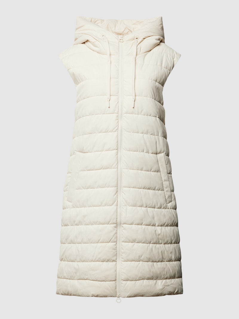 Steppweste in Überlänge in offwhite