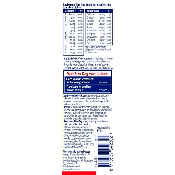 Davitamon Minden Napi pezsgőtabletta 15 db