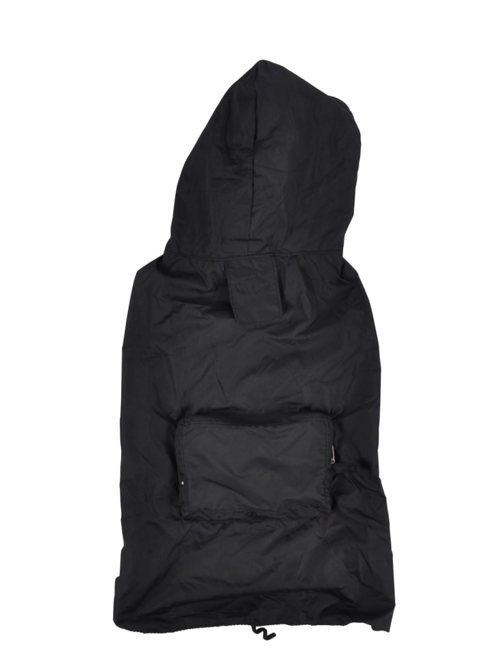 dynamic24 Hunde Regenjacke Kapuze Jacke Mantel  in Schwarz günstig kaufen 50