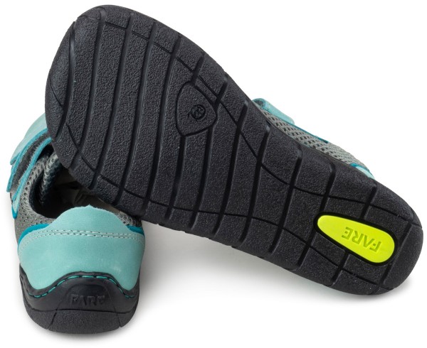 Fare Bare |vB ~ Sneaker Leder & Textil ~ Blau/Grau