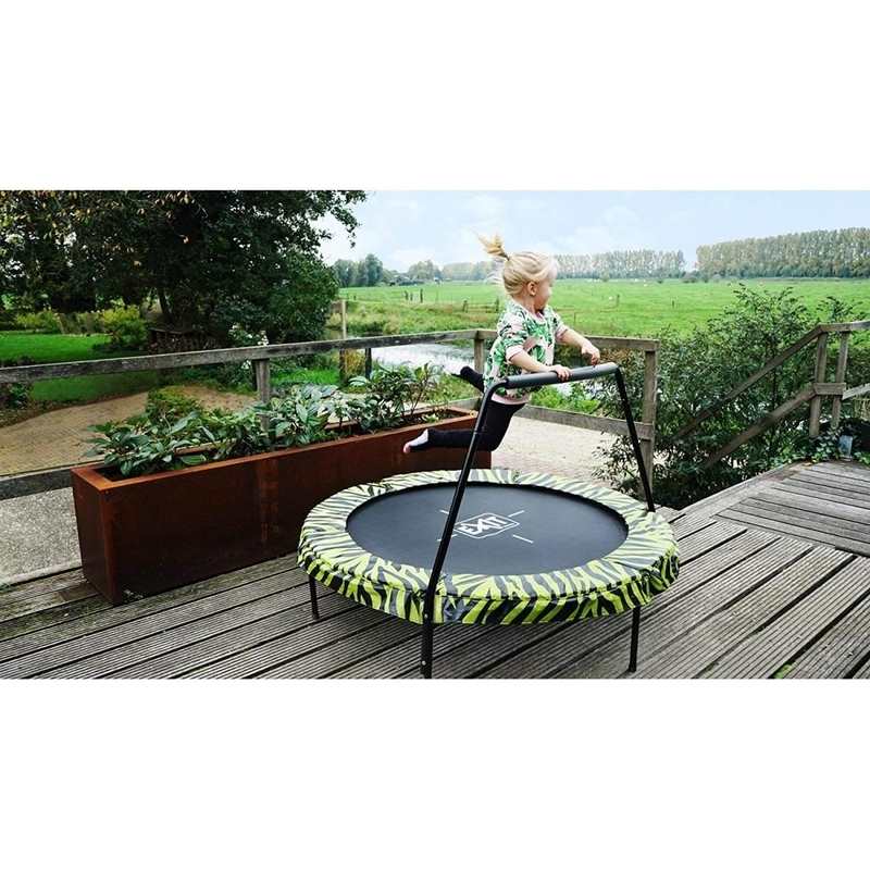 Trampoline 140cm avec guidon Tiggy Junior vert limon
