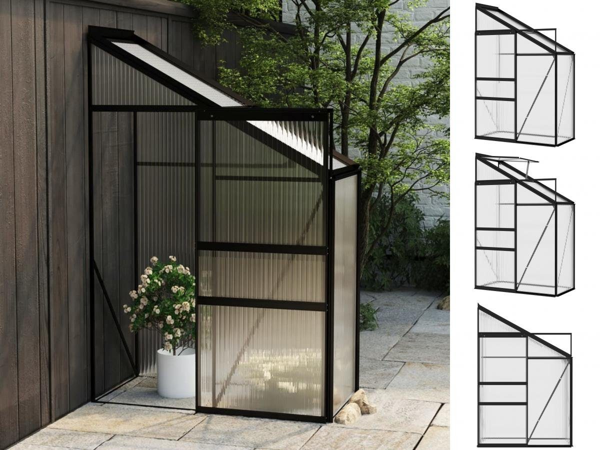 vidaXL Gewächshaus Gewächshaus Anthrazit Aluminium 1,38 m³