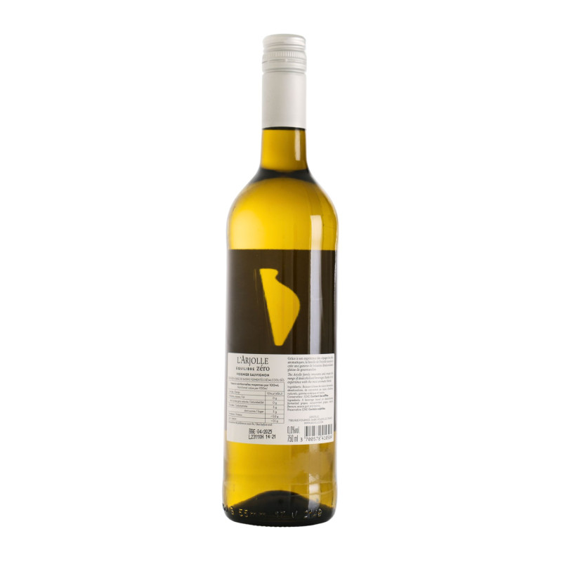 L' Arjolle équilibre Zéro Viognier Sauvignon Blanc