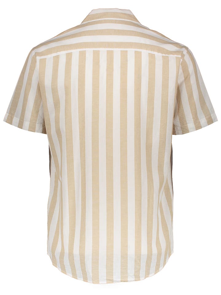 SELECTED HOMME Hemd in Beige/ Weiß günstig kaufen