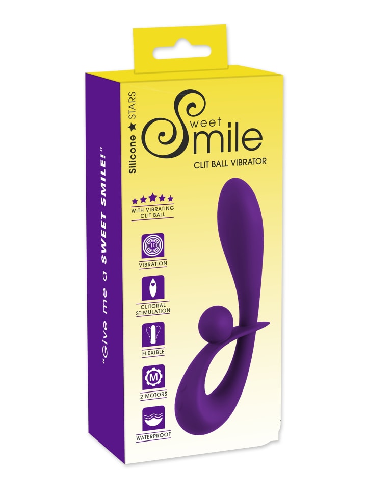 Sweet Smile Rabbitvibrator Clit Ball Vibrator in lila günstig kaufen 20 cm