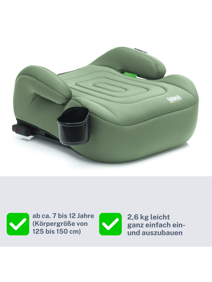 fillikid Sitzerhöhung mit verlängerbarer Isofix i-size Exklusiv in Grün günstig kaufen onesize