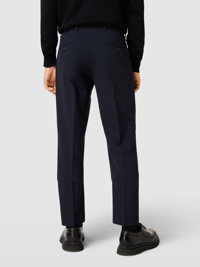 Slim Fit Anzughose mit Knopf- und Reißverschluss in marineblau