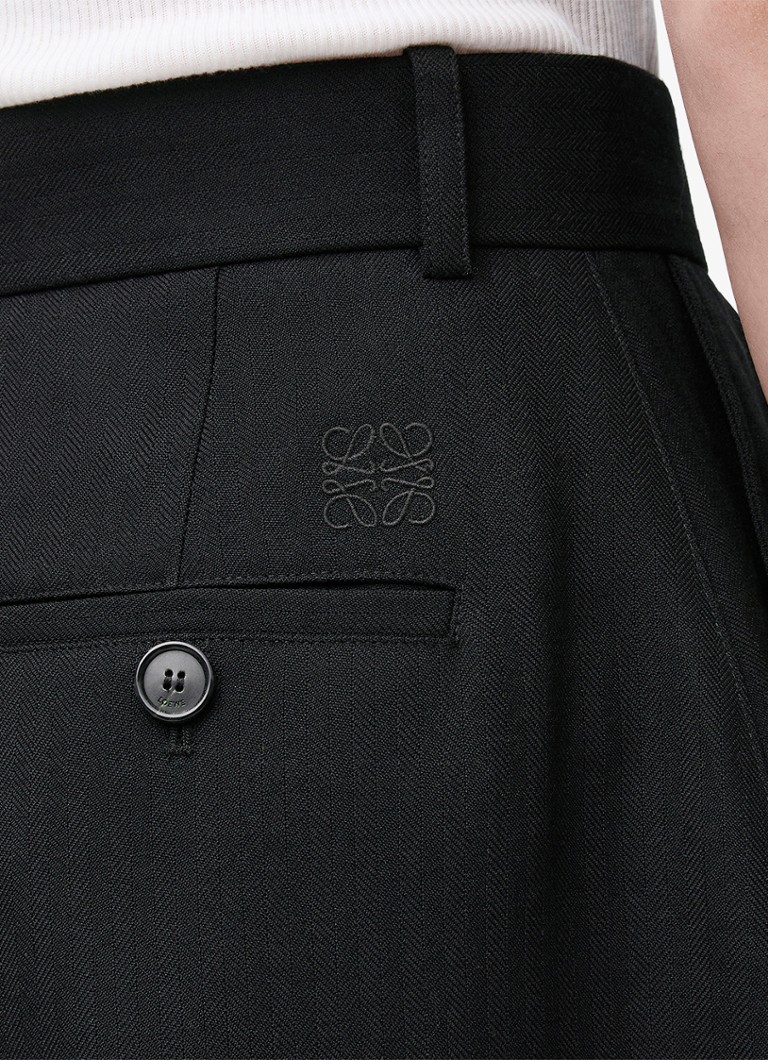 Pantaloni LOEWE din lână cu talie medie și croială lată