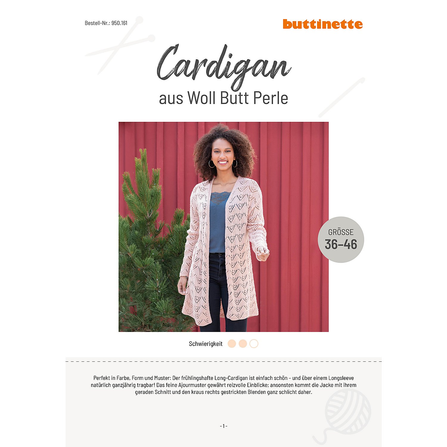 Strickanleitung – Cardigan aus Woll Butt Perle