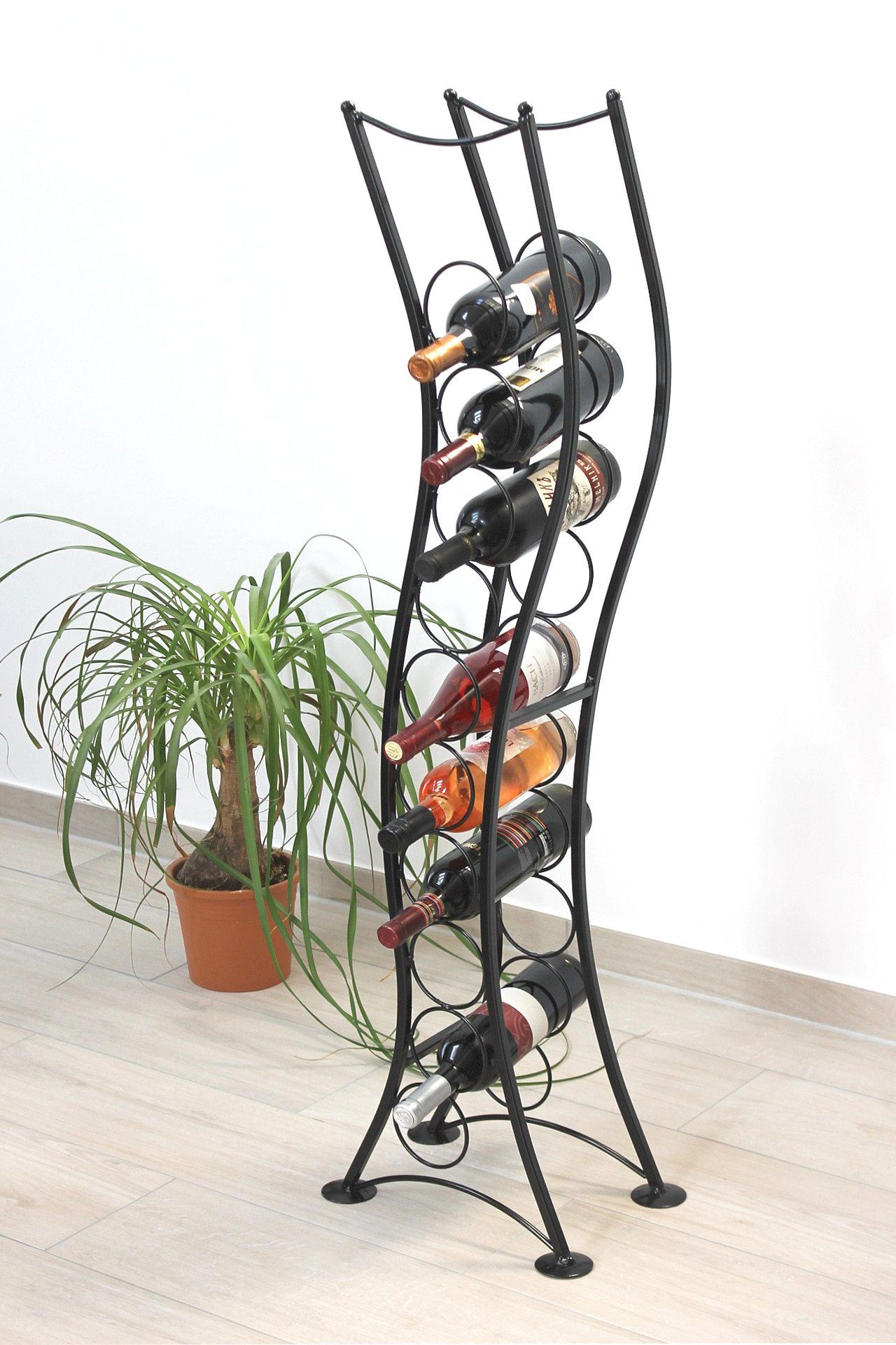 DanDiBo Weinregal Weinregal Metall Stehend ST099 Flaschenregal 120 cm Flaschenhalter Flaschenständer