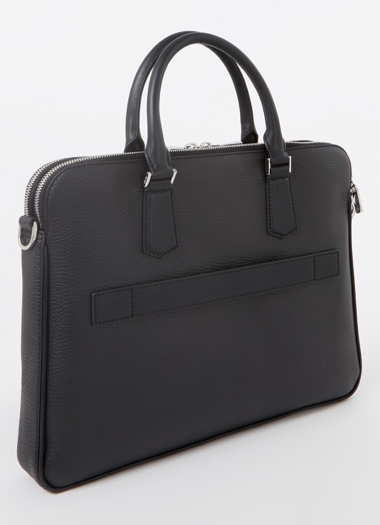 Borsa per laptop in pelle HUGO BOSS con tracolla removibile