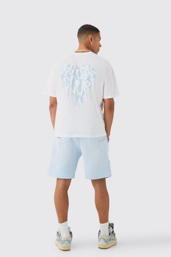 Oversize T-Shirt mit No Love Club Print