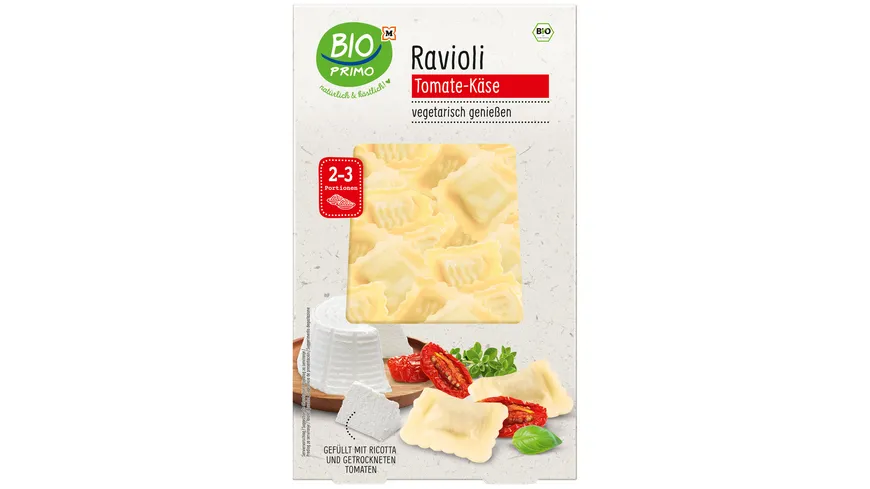 BIO PRIMO Bio Ravioli Tomate-Käse 250 g