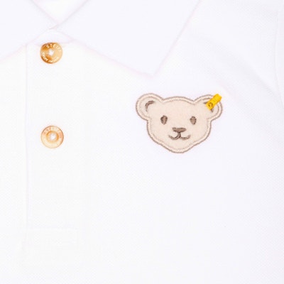 Poloshirt kurzarm, weiß für Jungs