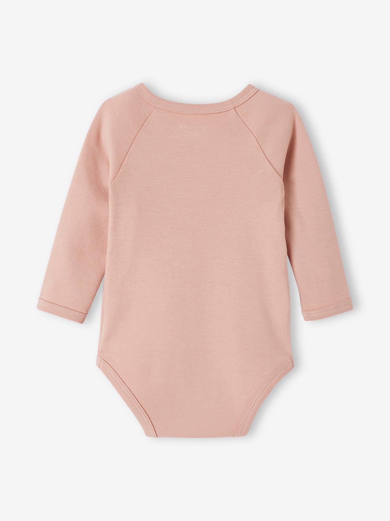 Vertbaudet 3er-Pack Baby Wickelbodys, Bio-Baumwolle - jeansblau