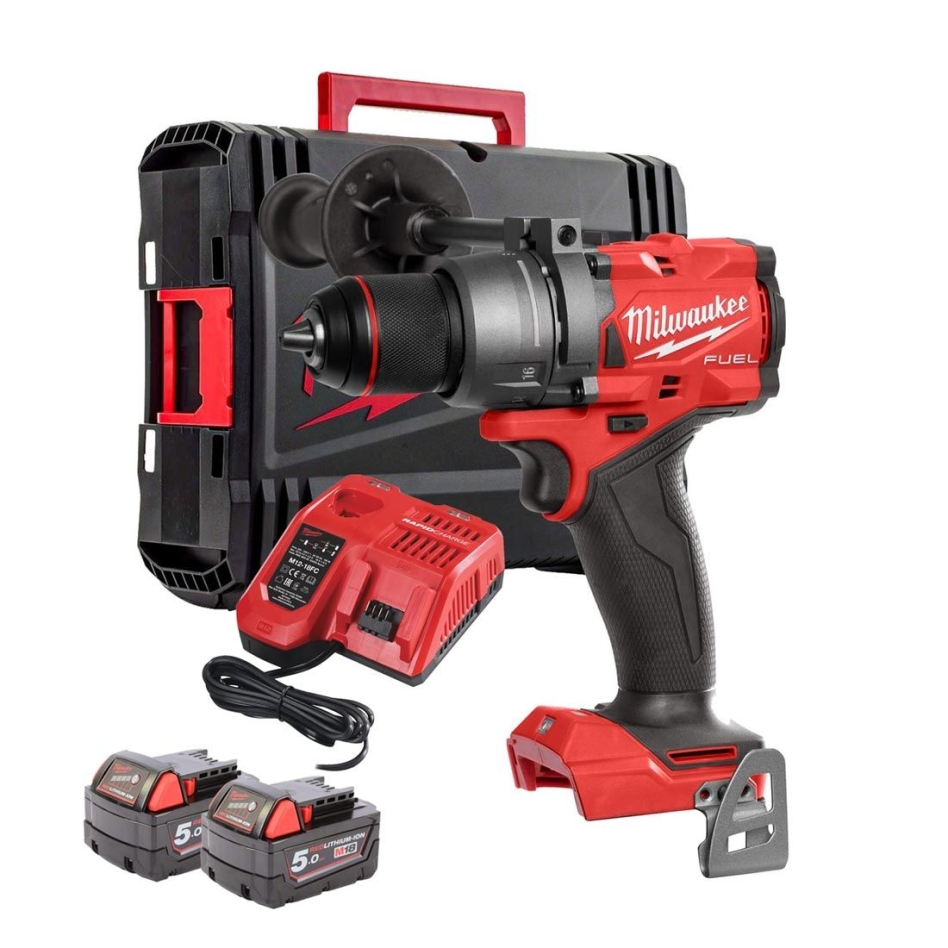 Perceuse à percussion sans fil Milwaukee 4933479860 M18 FPD3-502X, batterie Li-Ion 18 V 5,0 Ah, en coffret rigide