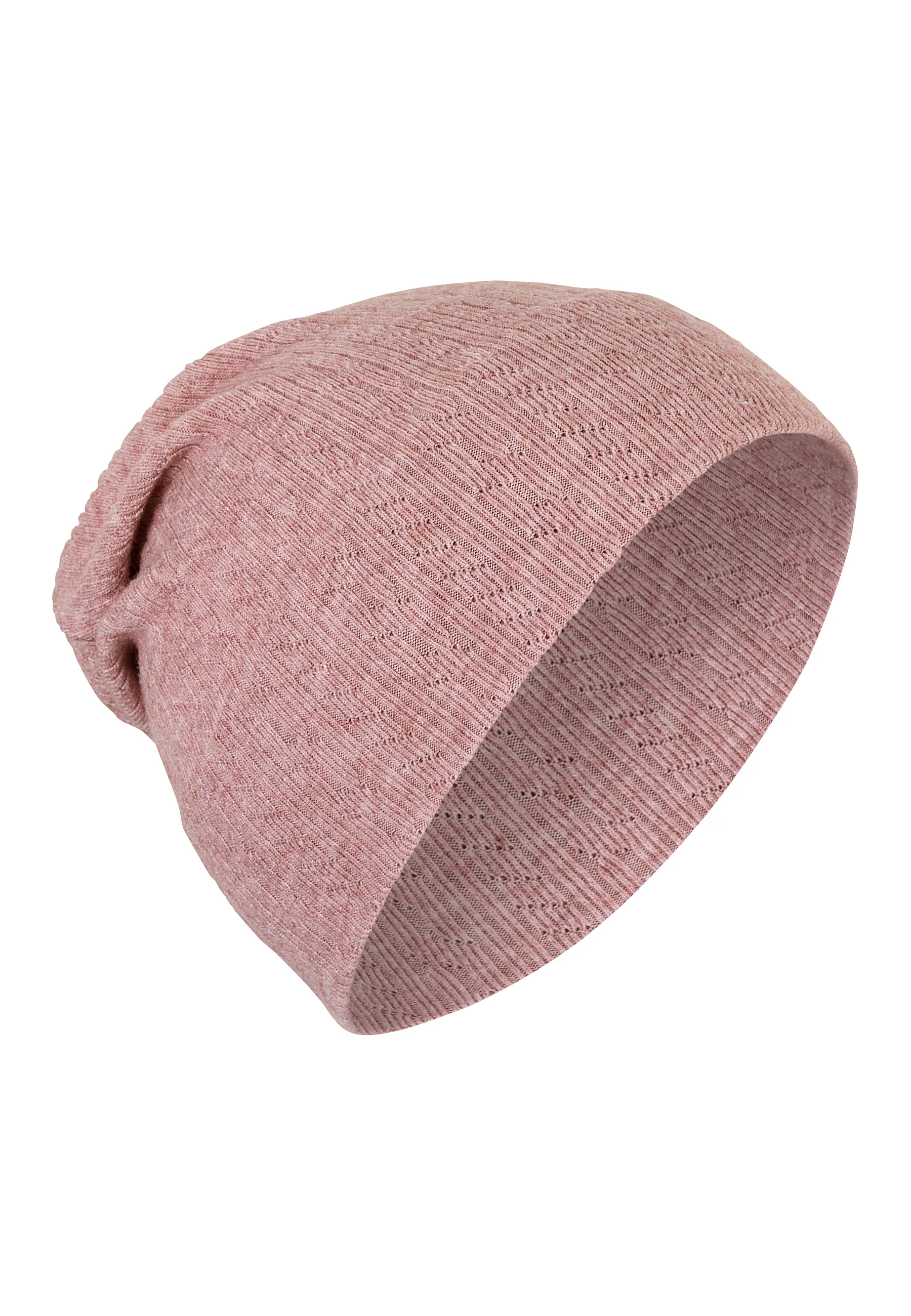 Slouch-Beanie mit Struktur aus Mischgewebe