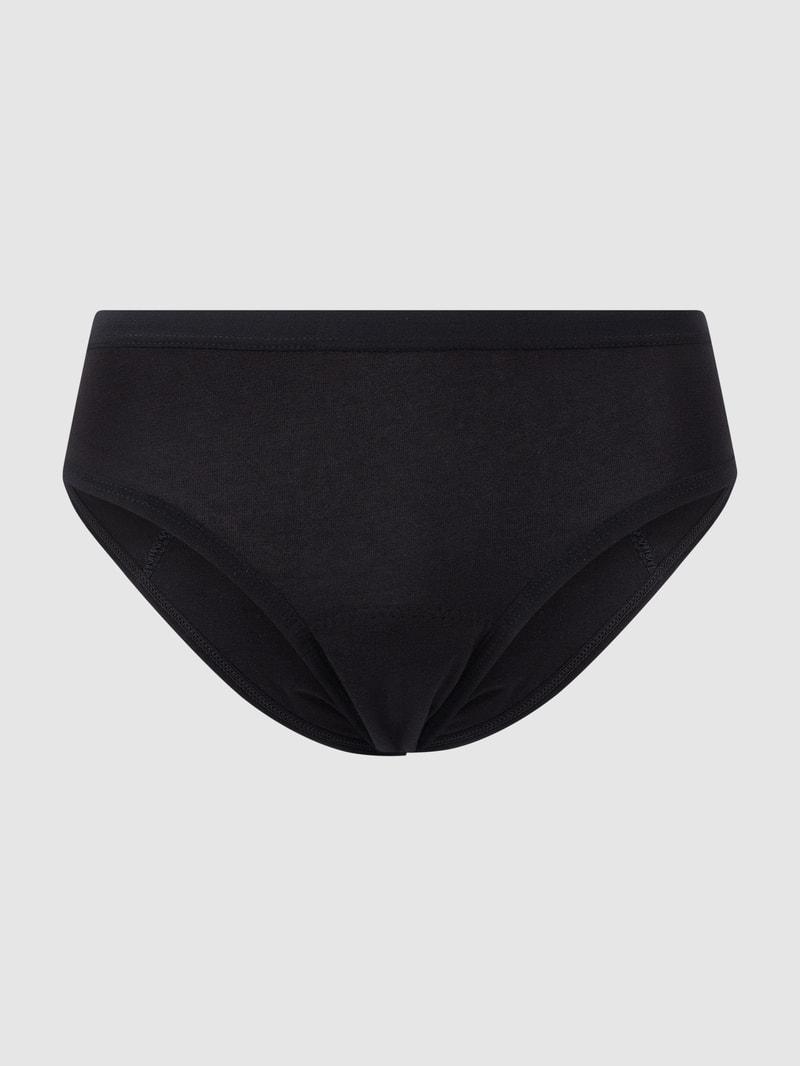Periodenslip aus Bio-Baumwolle und Elasthan in schwarz