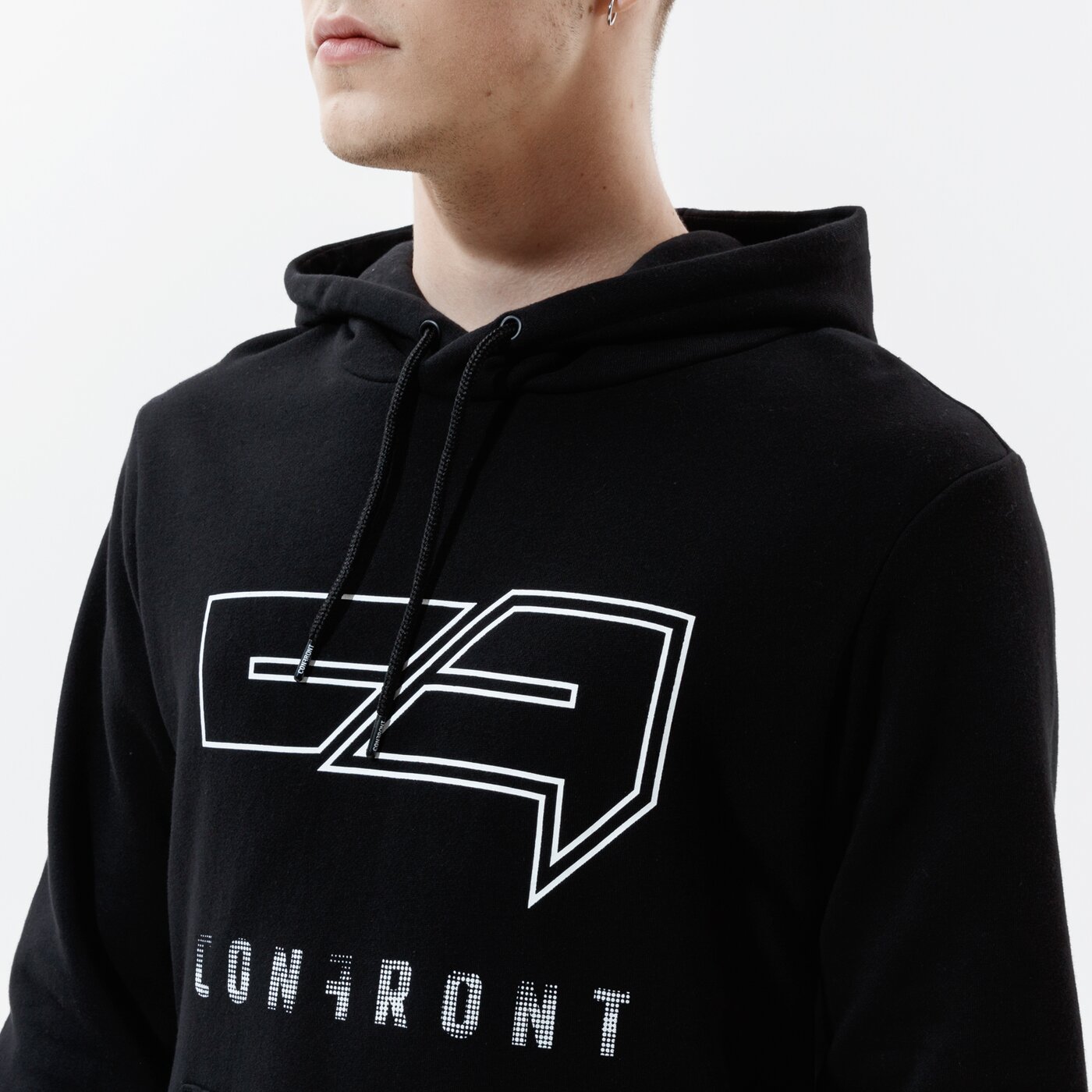 CONFRONT HOODIE LOGO HOODY BLACK Schwarz