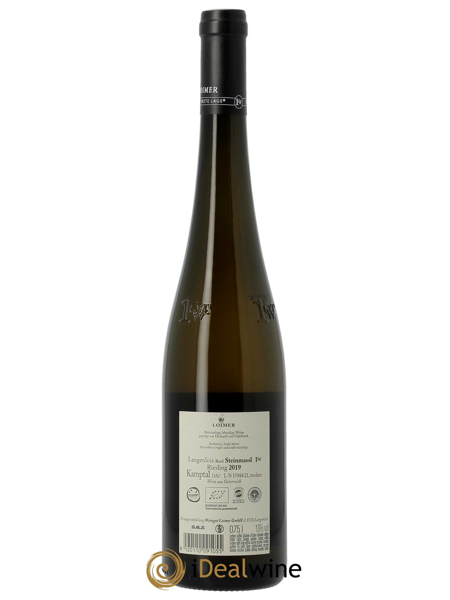 Riesling Loimer Langenlois Steinmassl Erste Lage  2019 - Lot de 1 Bouteille