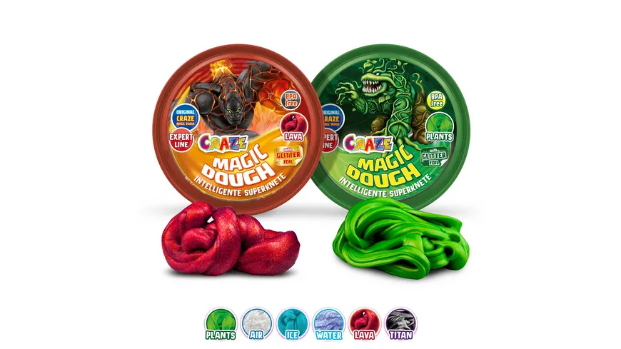 CRAZE - MAGIC DOUGH Dose mit 70gr intelligenter Superknete - Elements 70 g