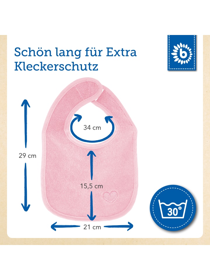 Bieco Spielwaren Baby Lätzchen 4er Pack abwaschbar in Mehrfarbig günstig kaufen onesize